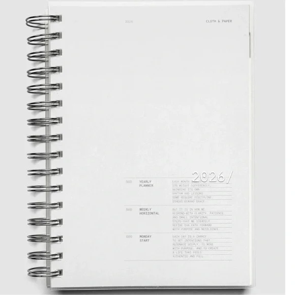 Cloth & Paper 2026 Planner from November Intention Box - Picture 1 of 11